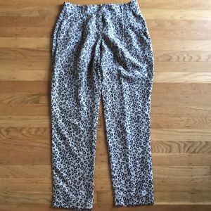 Theory silk leopard cheeta animal print pants